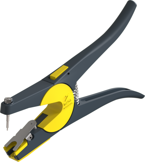 Univerzalna kliješta za aplikaciju vizualnih i elektroničkih ušnih markica za stoku